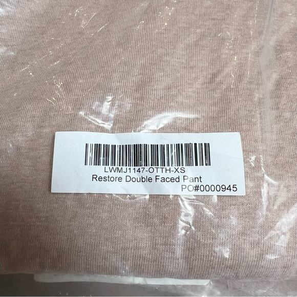 LUNYA Restore Double Faced Lounge Sweat Pants Light Pink Tan Pockets Soft XS NEW - Picture 15 of 16